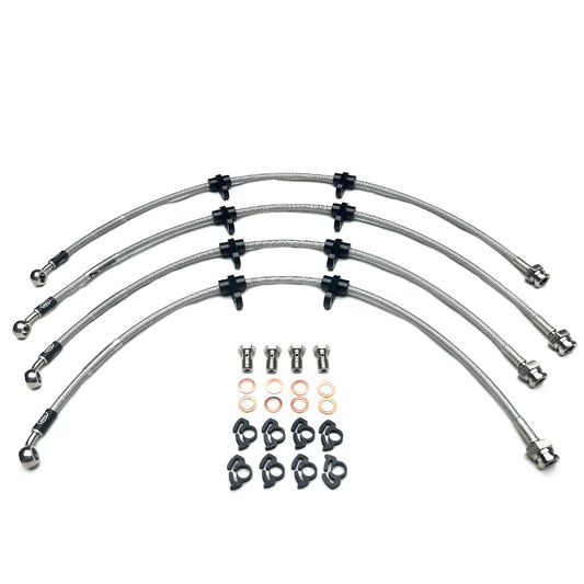 HEL Performance Braided Brake Lines - Honda Civic CRX ED9 1.6 87-90