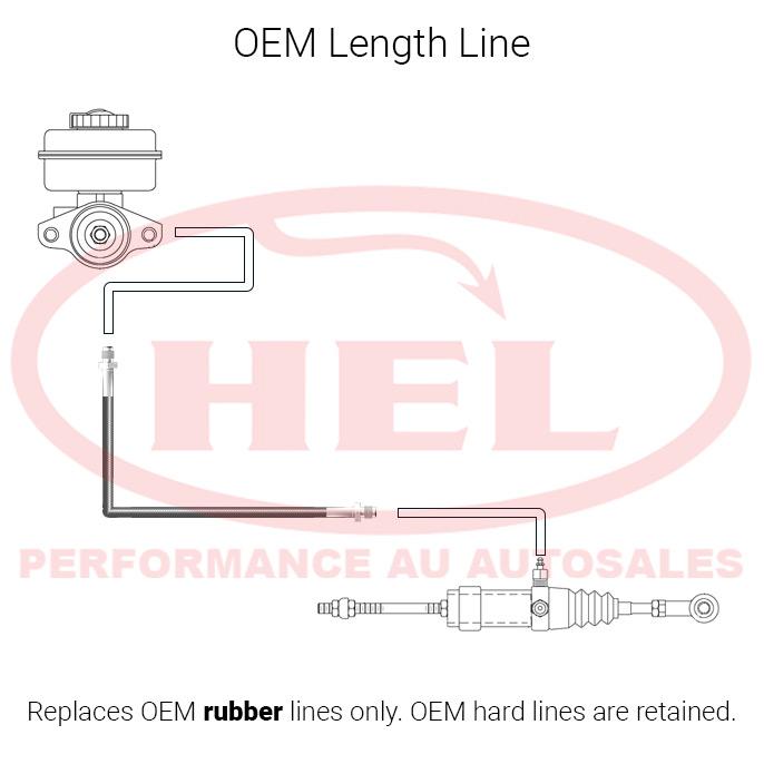 HEL Performance Braided Clutch Line Kit - Nissan R31 Skyline JDM Model (OEM Length) - HEL Performance AU Autosales