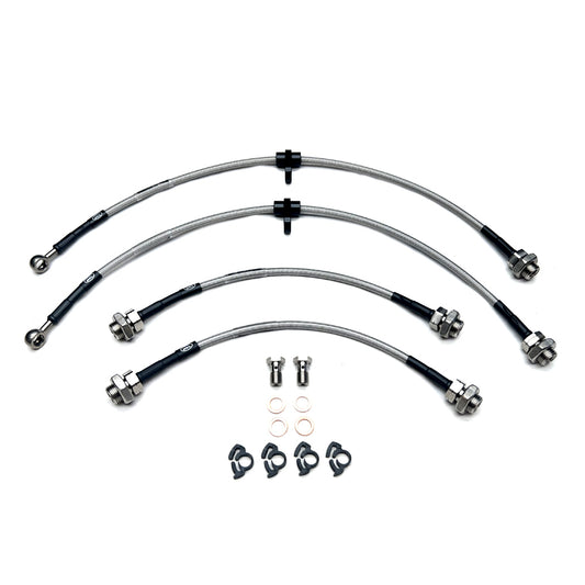 HEL Braided Brake Lines - Toyota Echo NCP10R 1.3 NCP13R 1.5 99-06 (Rear Drums)