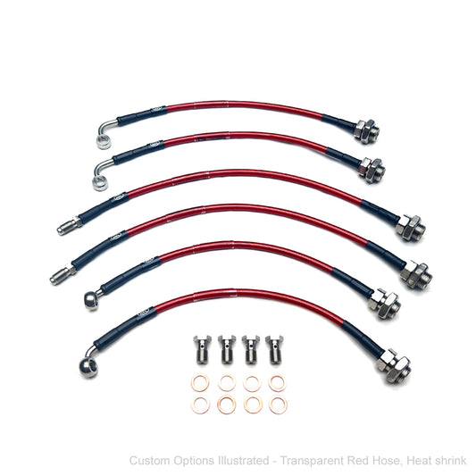 HEL Braided Brake Line Kit - Toyota Landcruiser 80 Series 92-98 (Non-ABS, Stock Height) (311mm Front Brakes)